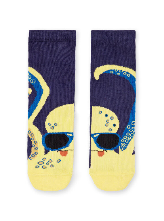Calcetines azules y amarillos para niño LYONAUCHO2 / 21SI02P2SOQ070