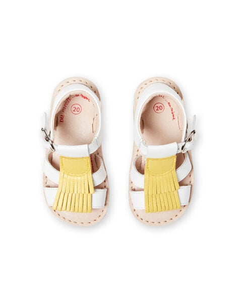 Sandalias blancas para bebé niña LBFSANDALMA / 21KK3752D0E000