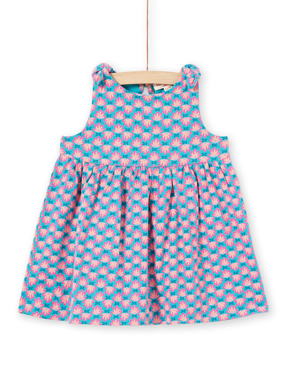 Vestido turquesa para bebé niña LIPLAROB3 / 21SG09T1ROBC216