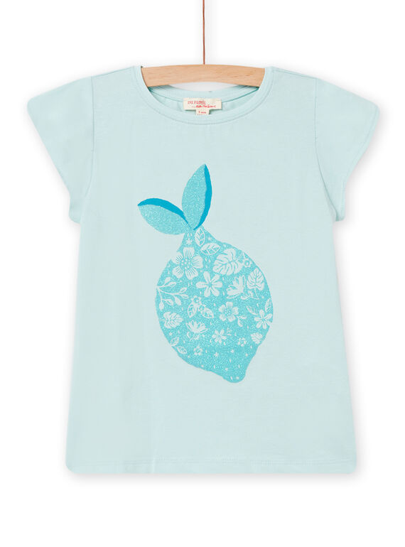 Camiseta de manga corta verde agua para niña NAJOTI5 / 22S90173TMC614