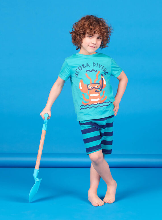 Conjunto de playa de color turquesa para niño LOPLAENS3 / 21S902T5ENSC215