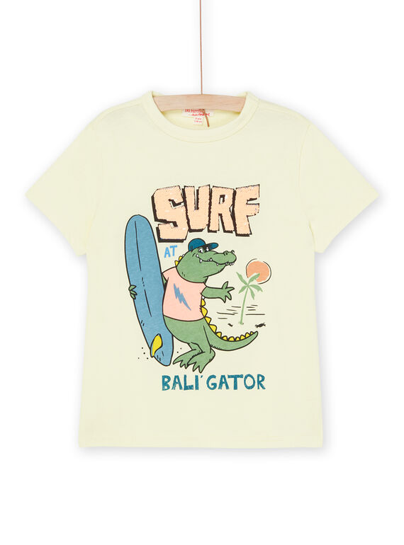 Camiseta amarilla con estampado de aligátor ROEXOTI1 / 23S902V3TMC103