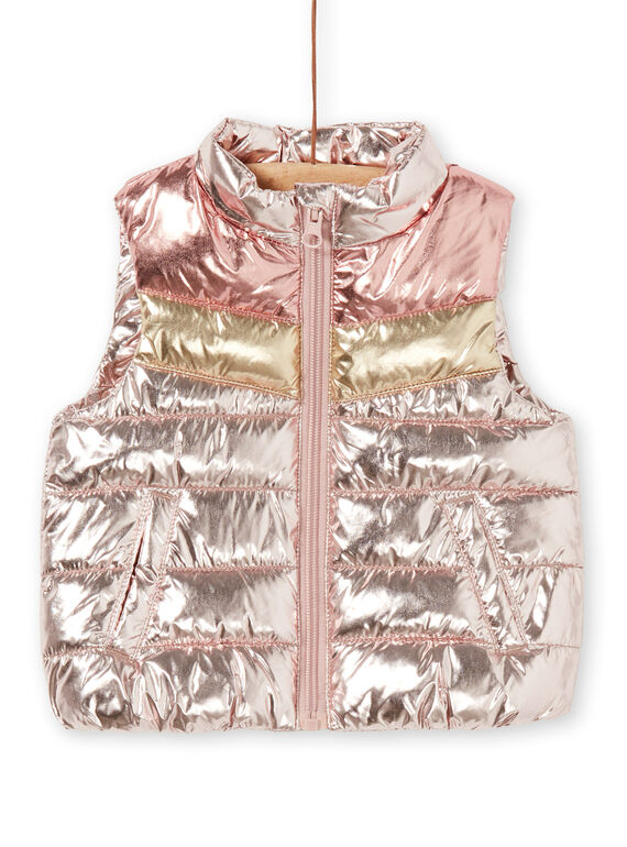 Anorak de color rosa cobrizo para bebé niña LIROSDOUNEX / 21SG09R1D3EK007