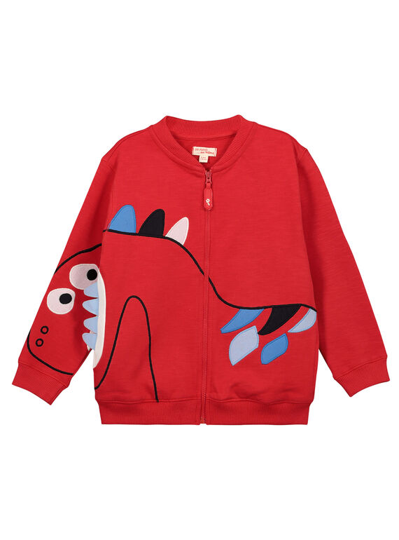 Cárdigan con cremallera y estampado de fantasía para niño FOTOGIL / 19S902L1GILF505