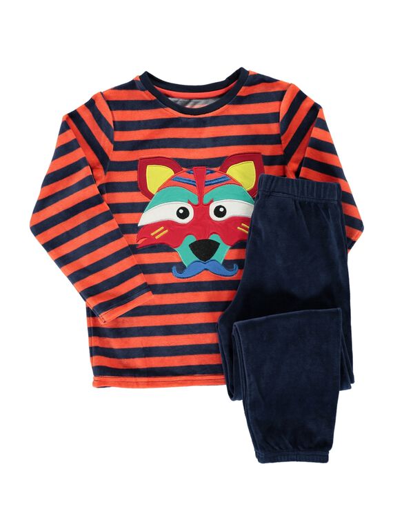 Boys' velour pyjamas CEGOPYJRAY / 18SH1242PYJ705