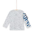 Camiseta de color gris jaspeado con estampado de cebra para niño LOBLETEE3 / 21S902J2TMLJ920