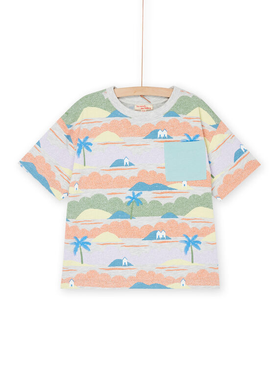 Camiseta multicolor con estampado de paisaje ROEXOTI2 / 23S902V2TMCJ920