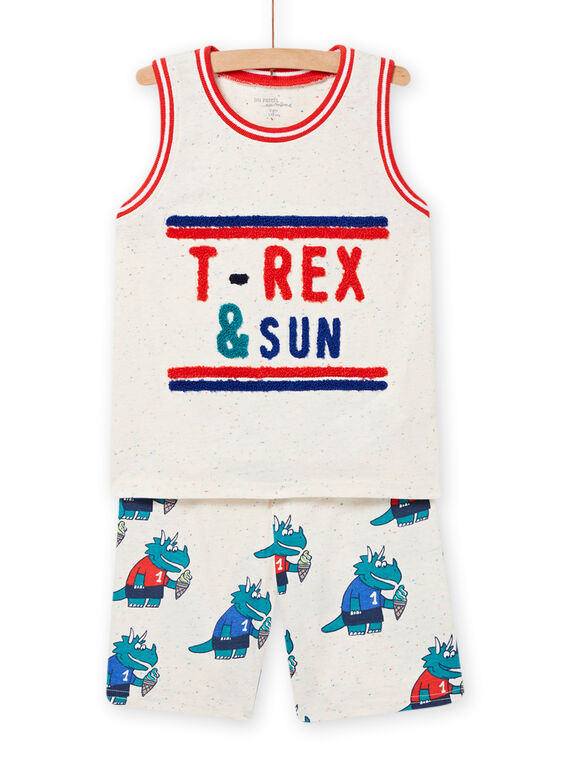 Pijama de camiseta de tirantes y short crudo para niño NEGOPYCREX / 22SH12H2PYJ003