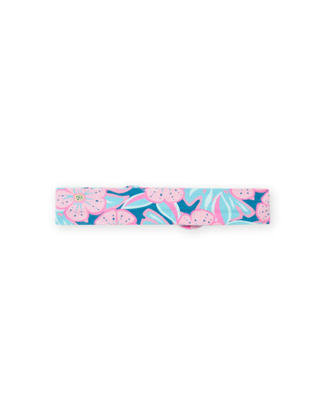 Cinta para el pelo de color azul y rosa, con estampado floral, para bebé niña NYIFICBAN / 22SI09U1BAN215