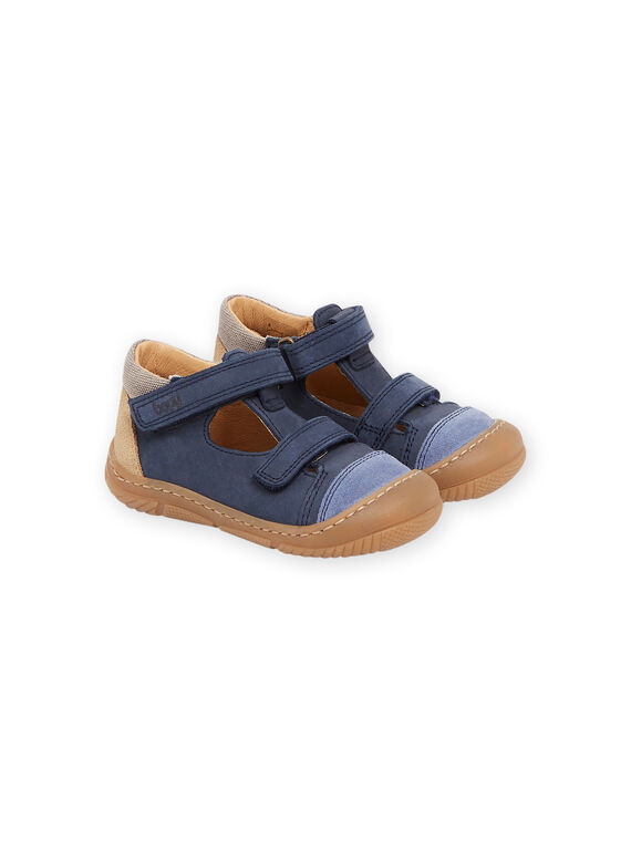Sandalias azul marino de piel RUSALBOBLU / 23KK3853D13070