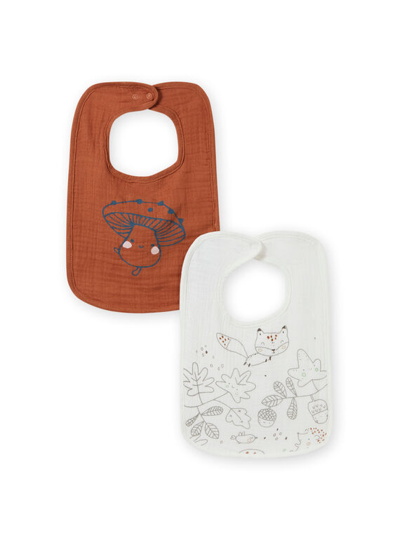 Pack de 2 baberos para recién nacido unisex MOU1BAV1 / 21WF4243BAVI810