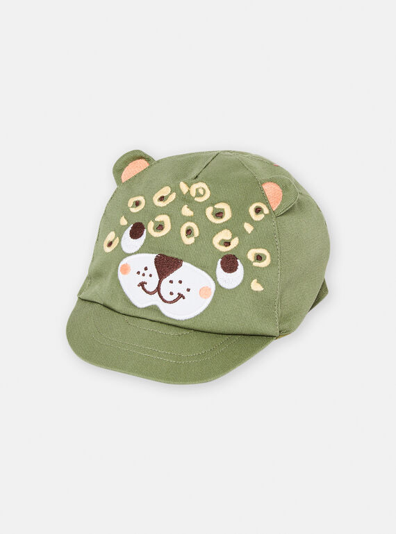 Gorra verde con dibujo de ositos para bebé niño TYUJA1CASQ / 24SI10E3CHA604