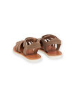 Sandalias de piel de color marrón ROSANDWHITE / 23KK3663D0E802