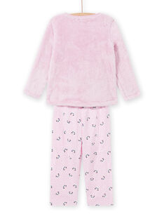 Pijama de color rosa con estampado de panda de soft boa para niña MEFAPYJKAN / 21WH1191PYJ326