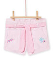 Short rosa de rayas para bebé niña NIFICSHO2 / 22SG09U1SHOD303