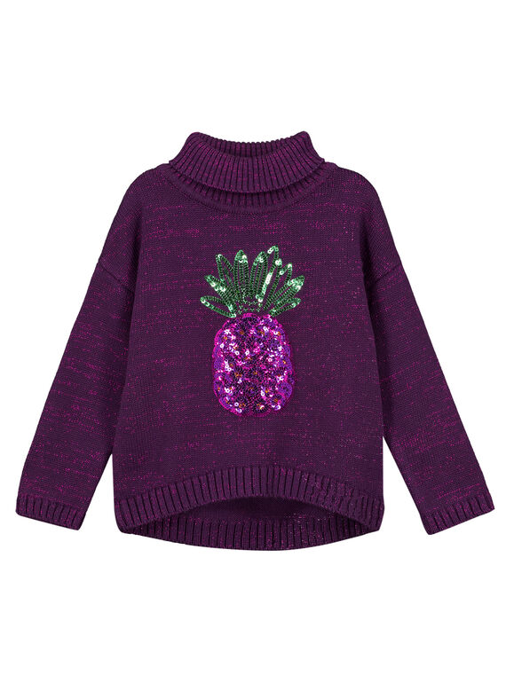 Jersey de cuello vuelto y lúrex GAVIOPULL / 19W901R1PUL708