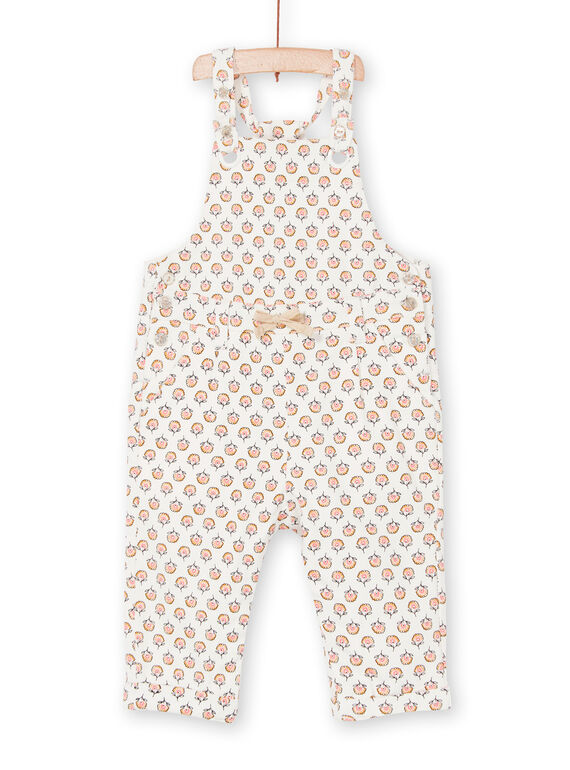 Peto de color crudo y rosa con estampado floral, para bebé niña LIPOESAL / 21SG09Y1SAL001