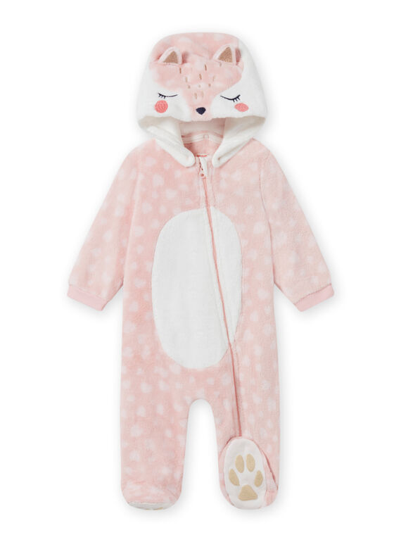 Sobrepijama rosa con capucha con estampado de zorro para bebé niña MEFISURPYJRE / 21WH1391SPYD329
