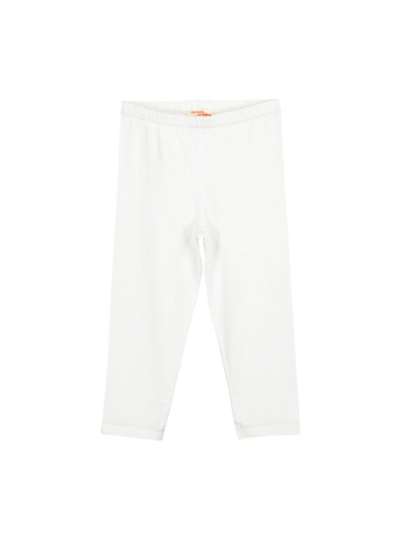 Leggings de color blanco para niña FYAJOLEG7 / 19SI01G1D26000