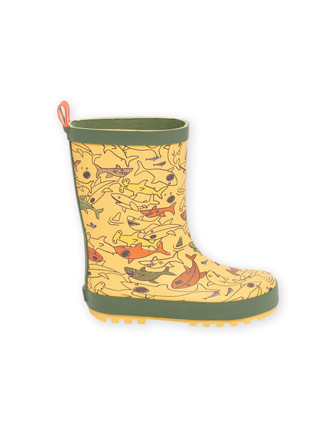 Botas de agua de fantasía con estampado de tiburón para niño NOPLUISHARK / 22KK3661D0C400