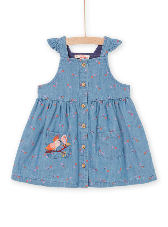 Vestido vaquero con estampado floral RISUNROB1 / 23SG09K2ROBP274