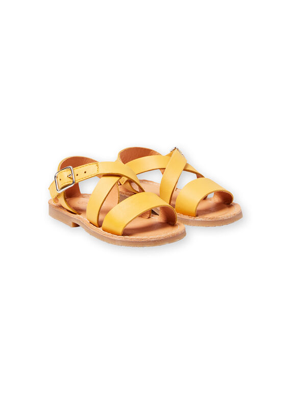 Sandalias amarillas para bebé niña LBFSANDSUN / 21KK3758D0E010