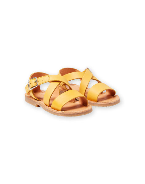 Sandalias amarillas para bebé niña LBFSANDSUN / 21KK3758D0E010