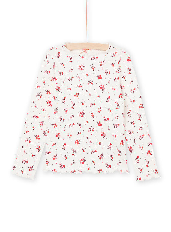 Camiseta de manga larga de color crudo de RIB PAJOUTEE4 / 22W901BDTML001
