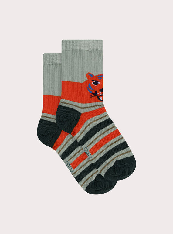 Calcetines con motivo de tigre para niño XYOJOCHO2 / 25WI02E6SOQ614