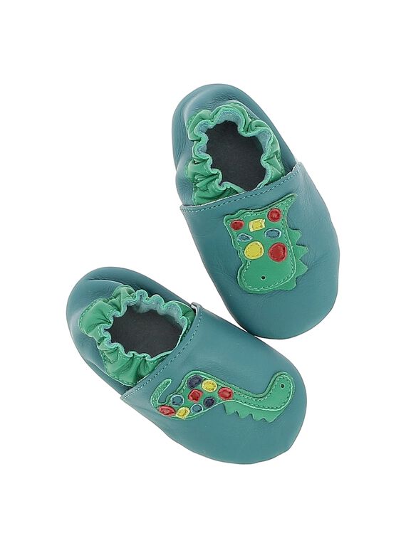 Baby boys' leather slippers DNGDINO / 18WK47W3D3SG614