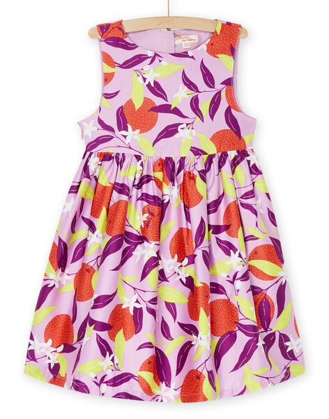 Vestido lavanda con estampado de flores RANEOROB1 / 23S901O4ROB326