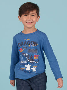 Camiseta azul con estampado de dragón para niño MOPLATEE2 / 21W902O1TML221
