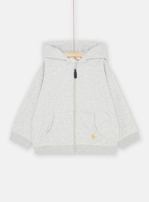 Chaqueta de chándal de color gris jaspeado con capucha para niño SOJOJOH2 / 23W902B4JGHJ922