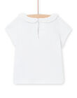 Camiseta blanca para bebé niña NIHOBRA / 22SG09T1BRA000