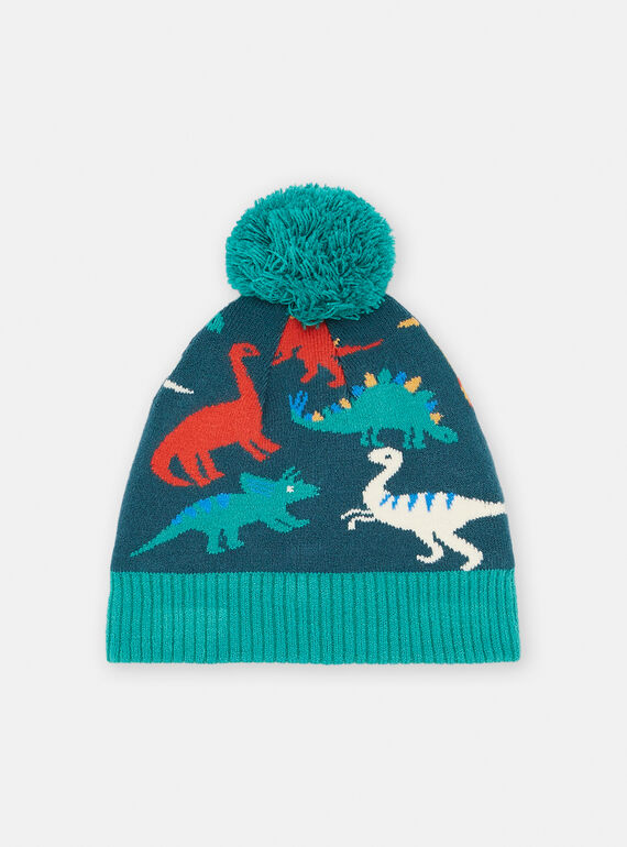Gorro azul pato con estampado de dinosaurios SYOGROBON4 / 23WI0293BON714