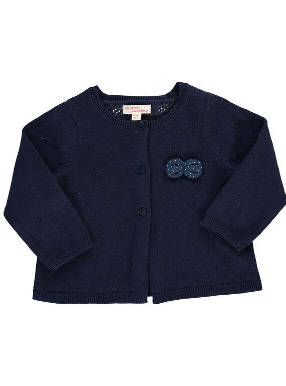 Girls' knitted cardigan CIJOGIL3 / 18SG09R3CAR705