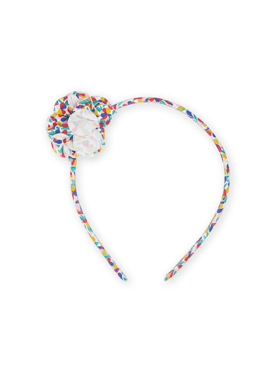 Diadema multicolor con estampado floral para niña NYAJOSERR3 / 22SI0191TET001