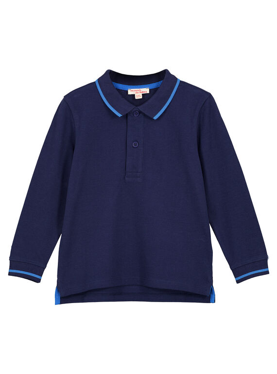 Polo Manga larga piqué Azul marino GOJOPOL1 / 19W90231D2D070