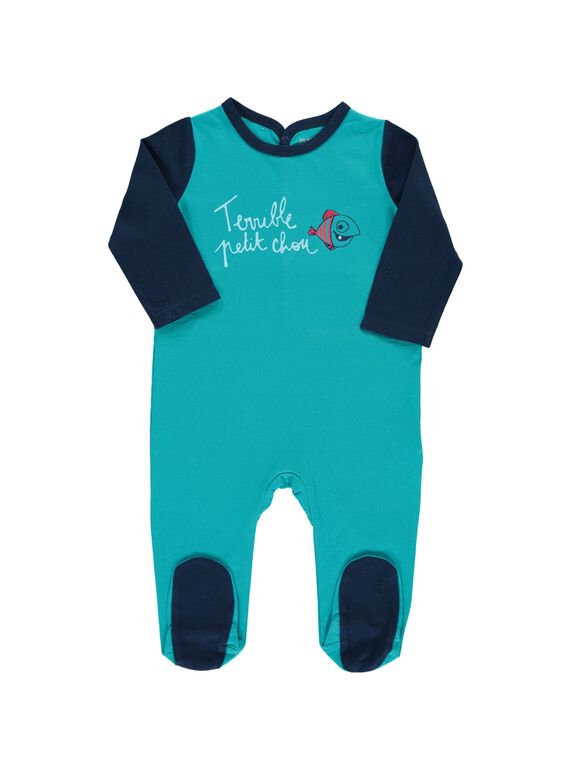 Baby boys' cotton sleepsuit CEGUGRECHO / 18SH1451GRE202