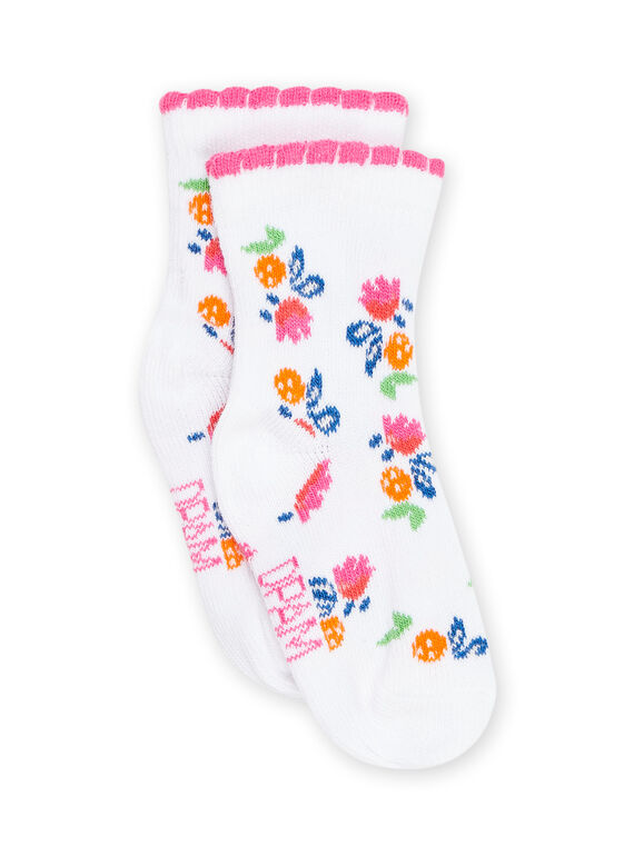 Calcetines blancos con estampado de flores RYIPOPSOQ / 23SI0992SOQ000