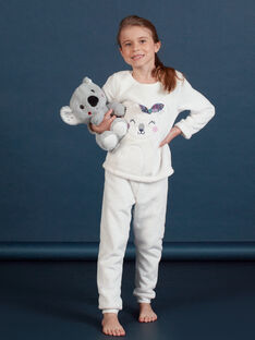 Pijama de soft boa con estampado de koala para niña MEFAPYJKOA / 21WH1199PYJ001