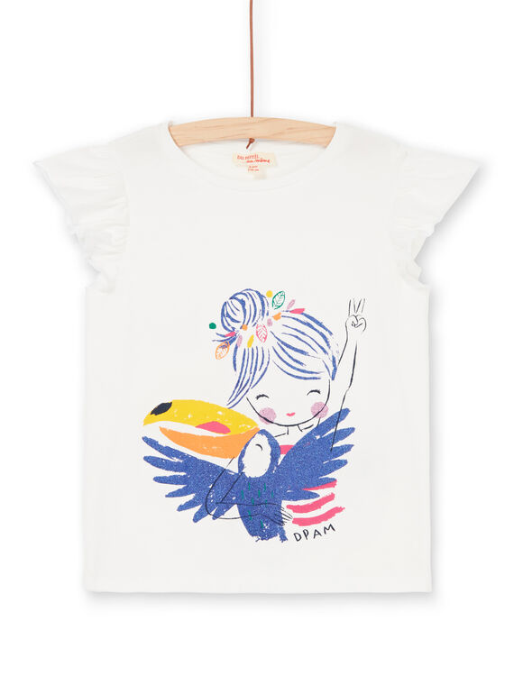 Camiseta de color crudo y azul LANAUTI2 / 21S901P1TMC001