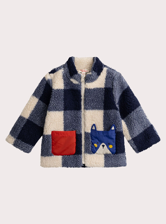 Chaqueta azul de sherpa para bebé  VUROGIL / 24WG10P1GIL808