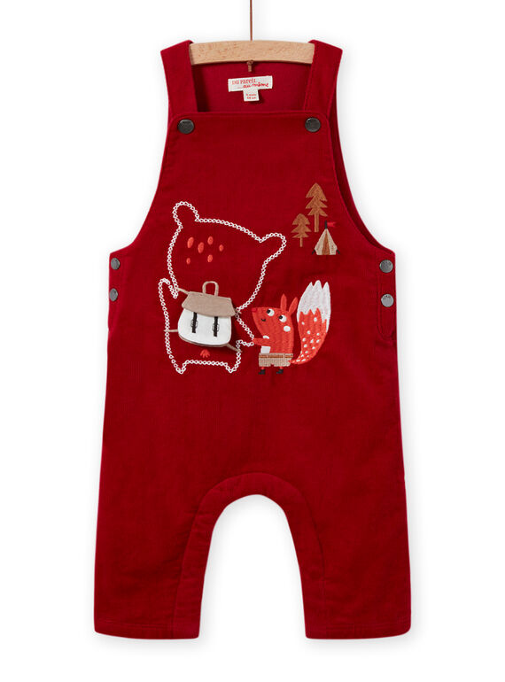 Peto rojo de pana con estampado de fantasía para bebé niño MUFUNSAL1 / 21WG10M2SAL510