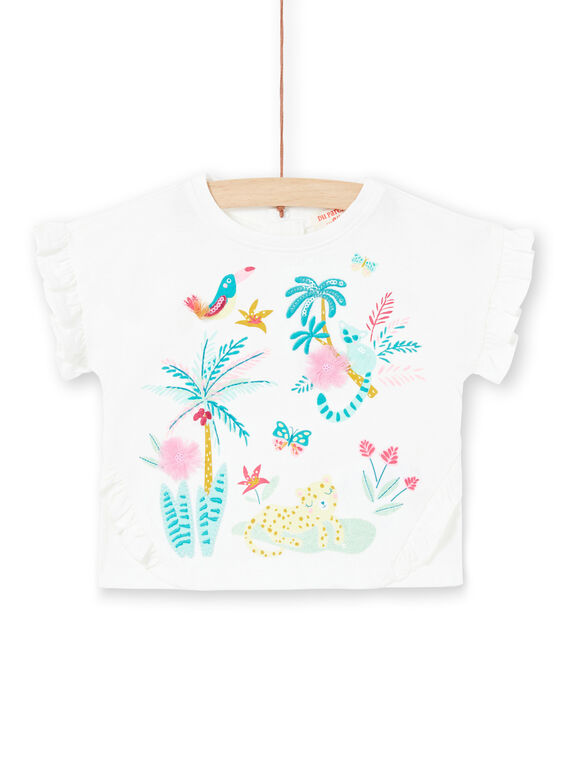 Camiseta de manga larga de color crudo, para bebé niña LIVERTIA / 21SG09Q1TML001