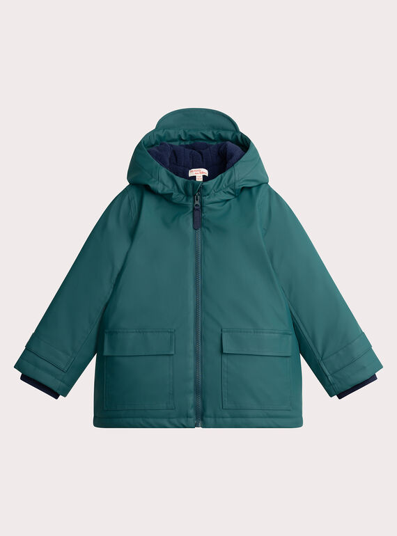 Impermeable verde con capucha animada para niño  VOGROIMP / 24W902E1D59G614