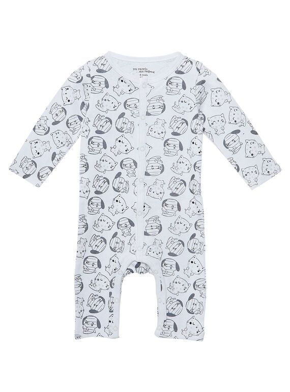 Body de manga larga con abertura delante unisex para recién nacido JOU1BOD6 / 20SF05J1BOD000