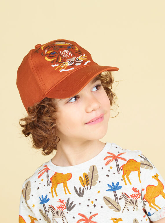 Gorra naranja con estampado de león para niño LYOTERCAP / 21SI02V1CHAF519