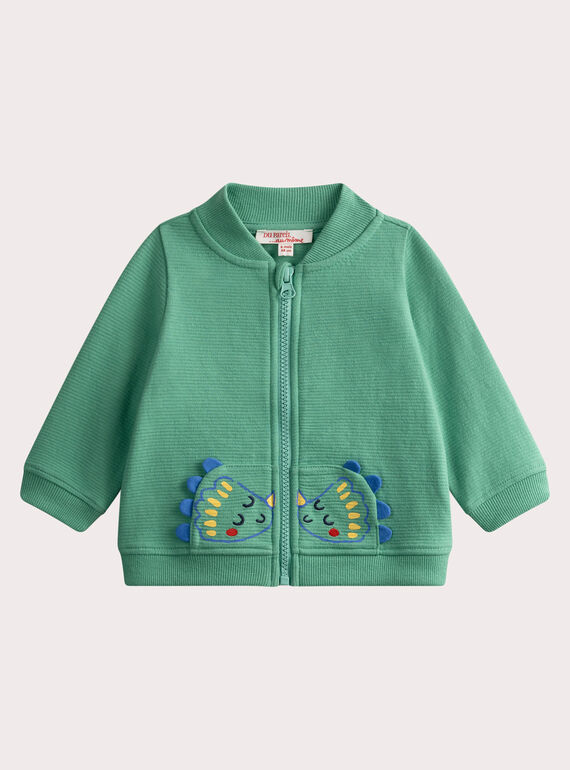 Green KIDS CARDIGAN WUFIGIL2 / 25SG1053GIL630