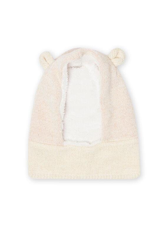 Pasamontañas bicolor con estampado de cervatillo para niña MYASAUCAG / 21WI0161CAG001